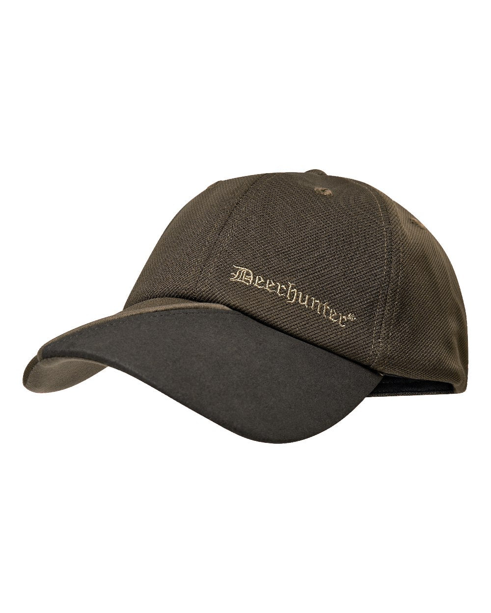 Art Green coloured Deerhunter Muflon Cap on white background 