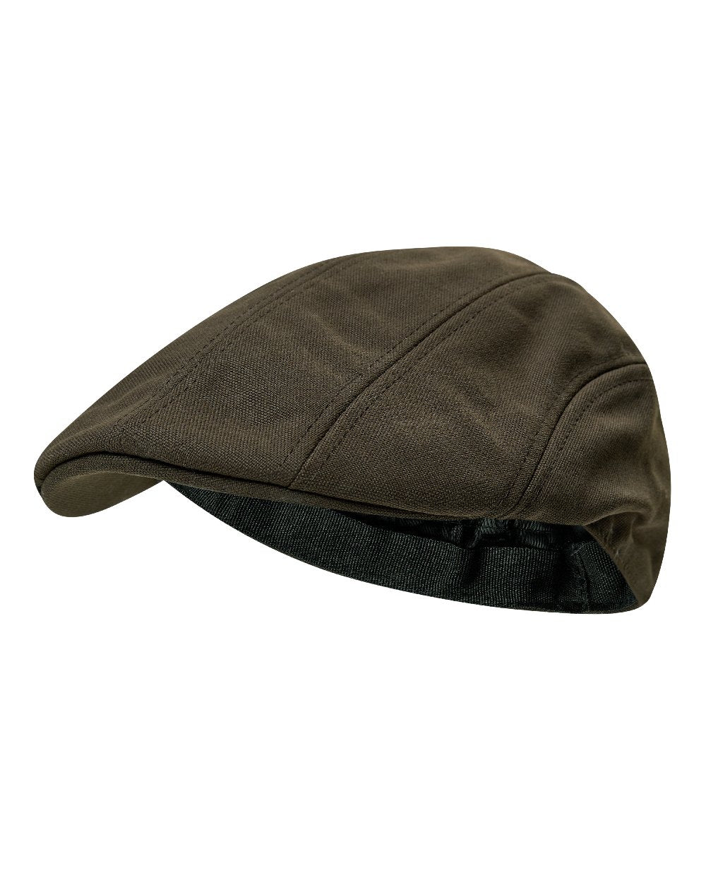 Wood coloured Deerhunter Muflon Extreme Flat Cap on white background 