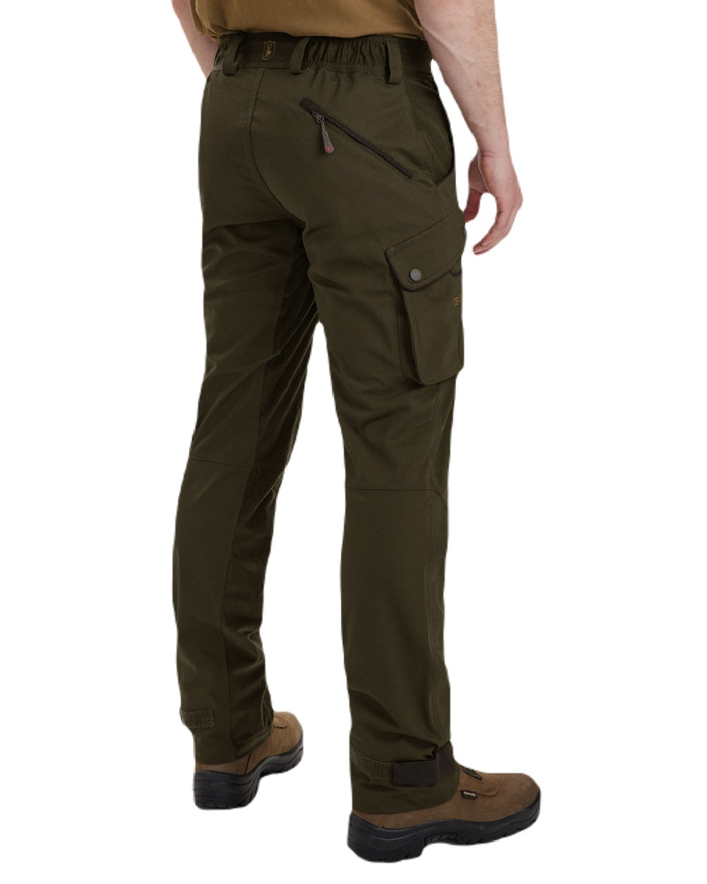 Art Green coloured Deerhunter Muflon Light Trousers on white background 