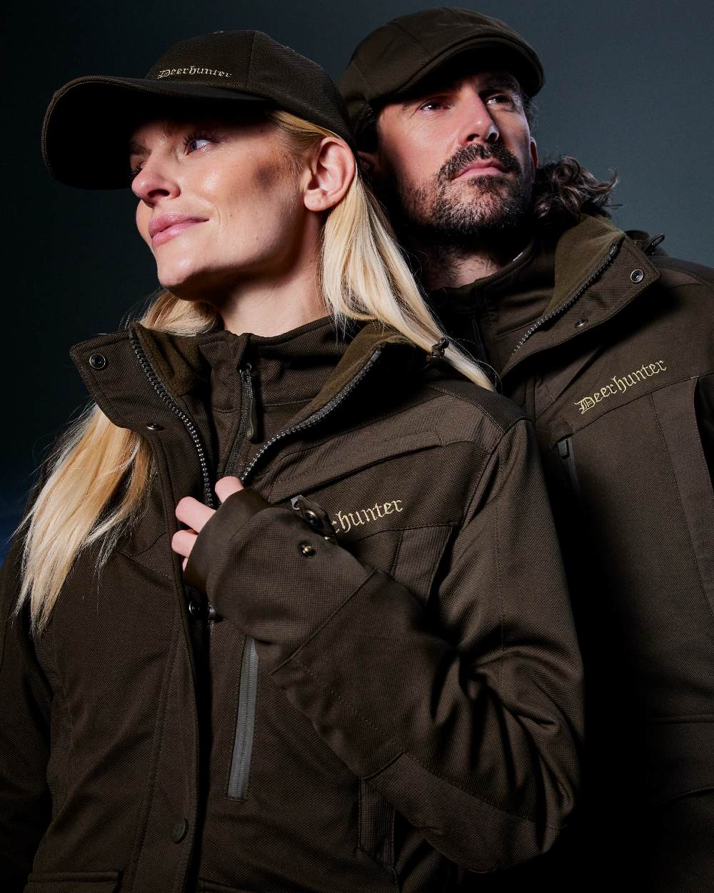 Art Green coloured Deerhunter Muflon Pro Cap on wall background 