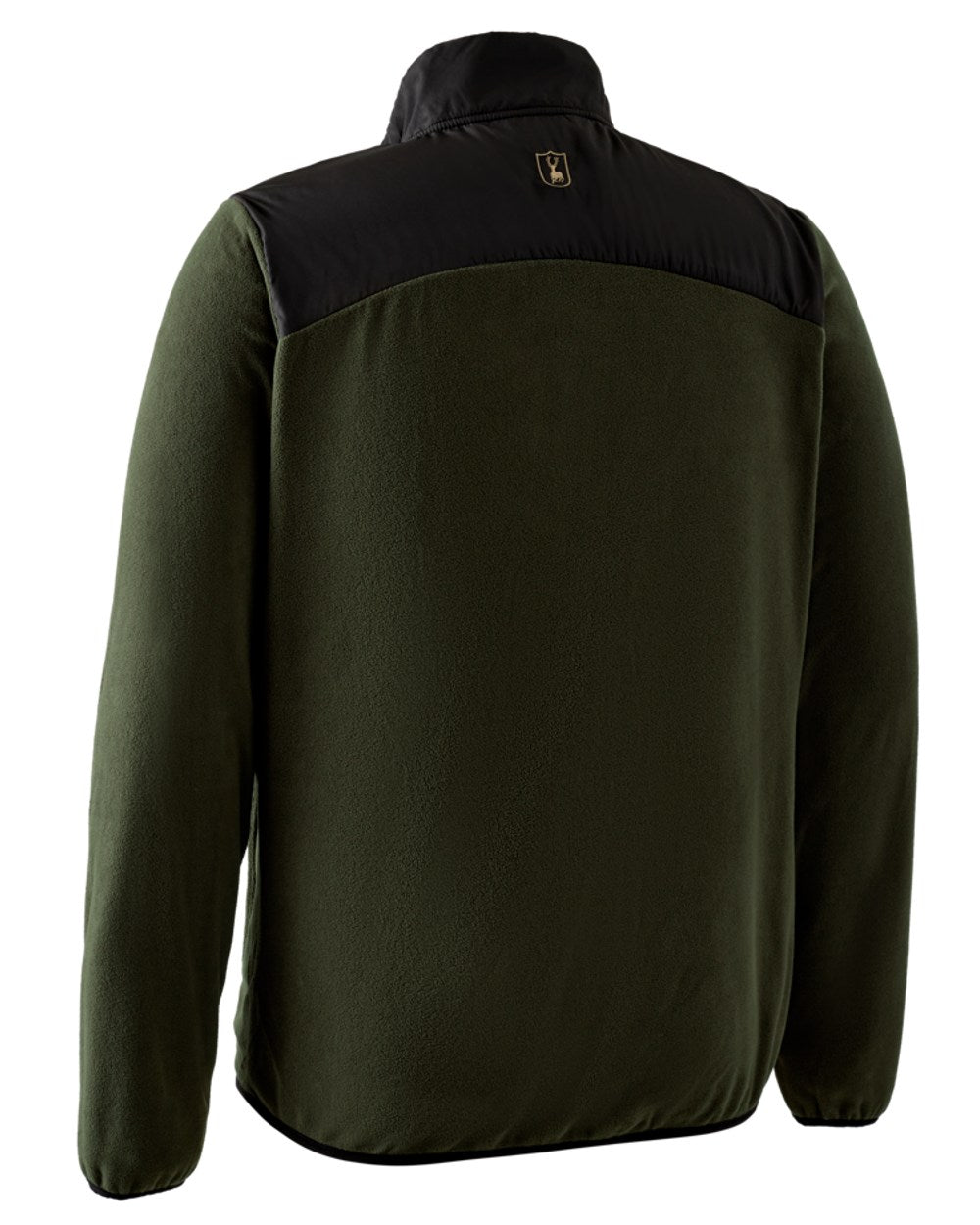 Rifle Green coloured Deerhunter Northward Fleece Jacket on white background 