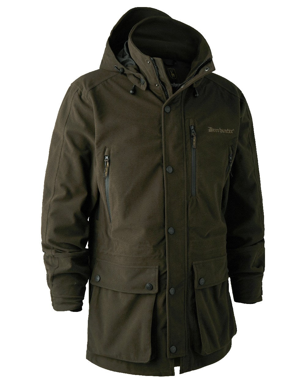 Peat Coloured Deerhunter PRO Gamekeeper Jacket on white background 