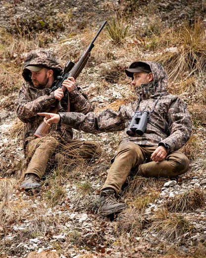 Realtree Timber Coloured Deerhunter PRO Gamekeeper Jacket on mountain background 