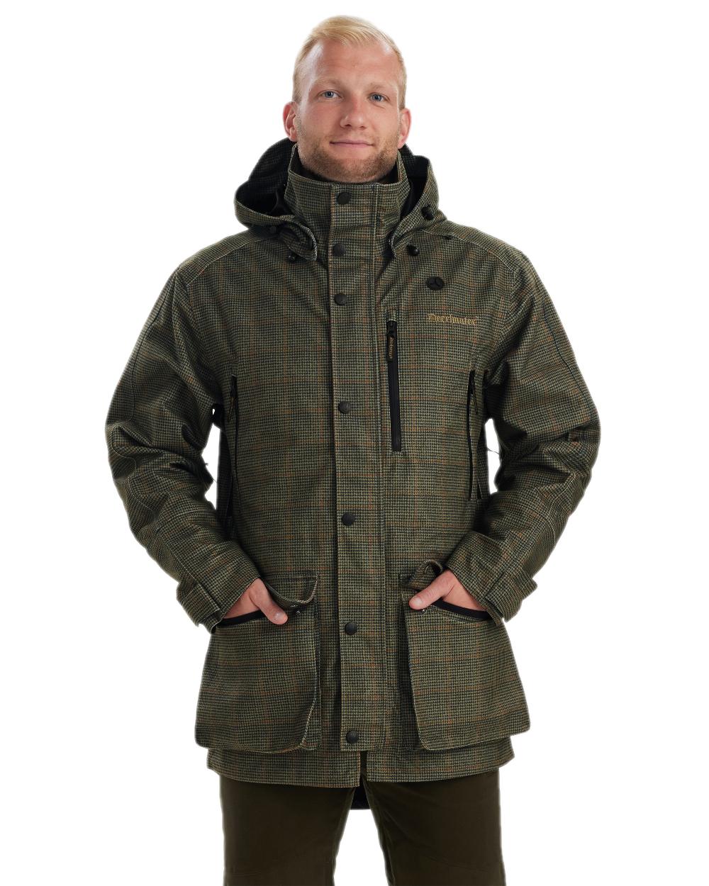 Turf Coloured Deerhunter PRO Gamekeeper Jacket on white background 