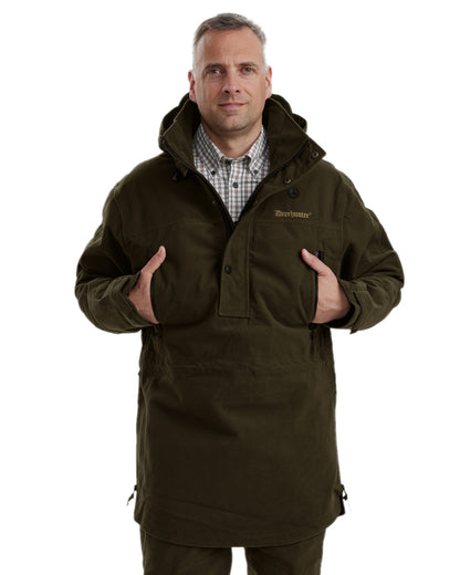 Peat Coloured Deerhunter PRO Gamekeeper Smock on white background 