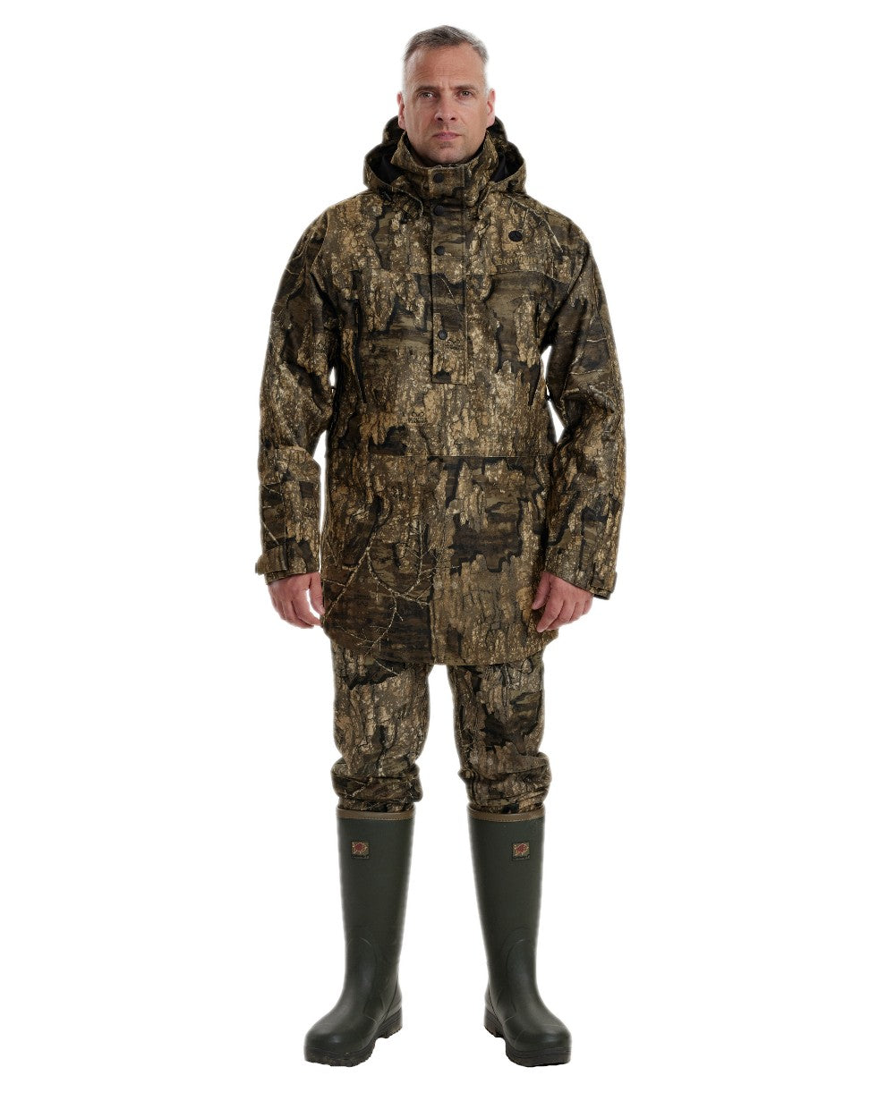 Realtree Timber Coloured Deerhunter PRO Gamekeeper Smock on white background 