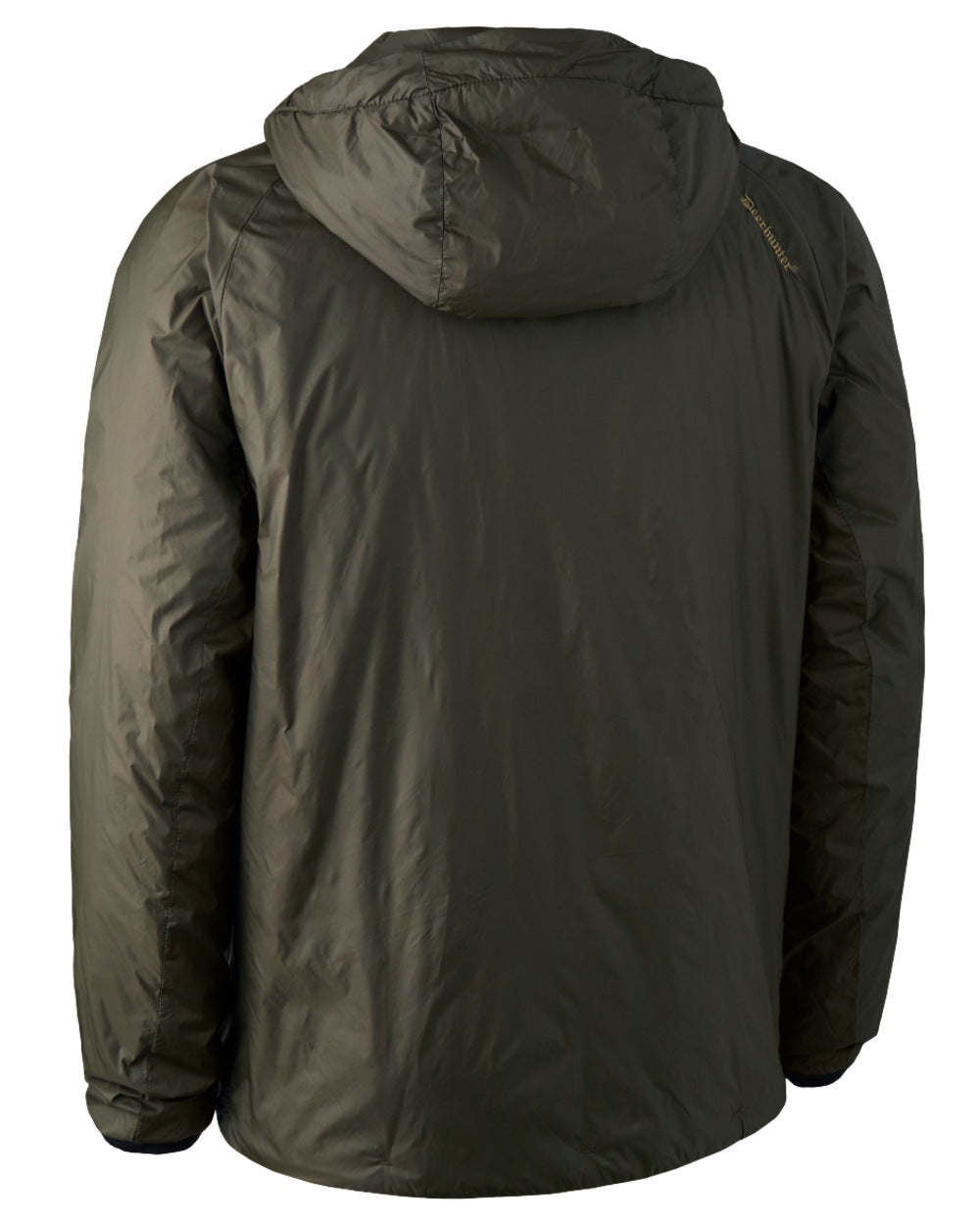 Deep Green Art Green coloured Deerhunter Packable Jacket on white background 