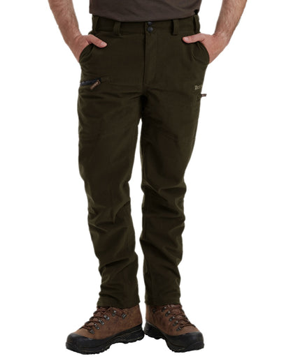 Peat Coloured Deerhunter Pro Gamekeeper Boot Trousers on white background 