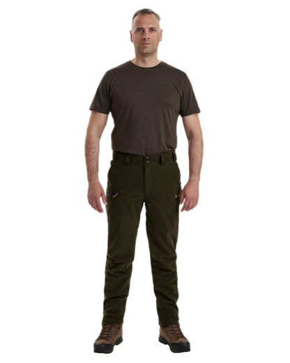 Peat Coloured Deerhunter Pro Gamekeeper Boot Trousers on white background 