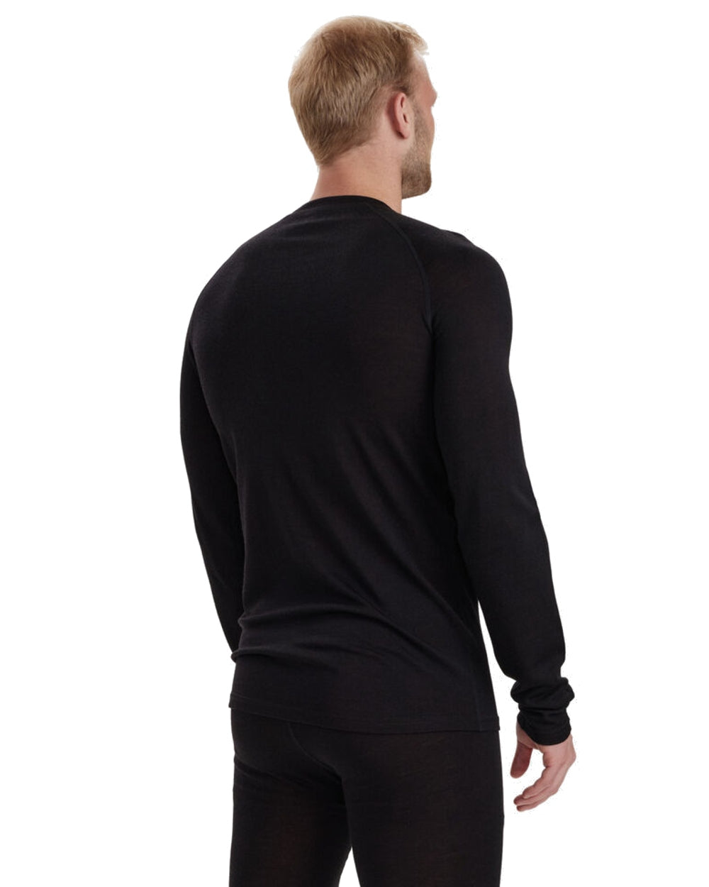 Black Oak coloured Deerhunter Quinn Merino Undershirt on white background 