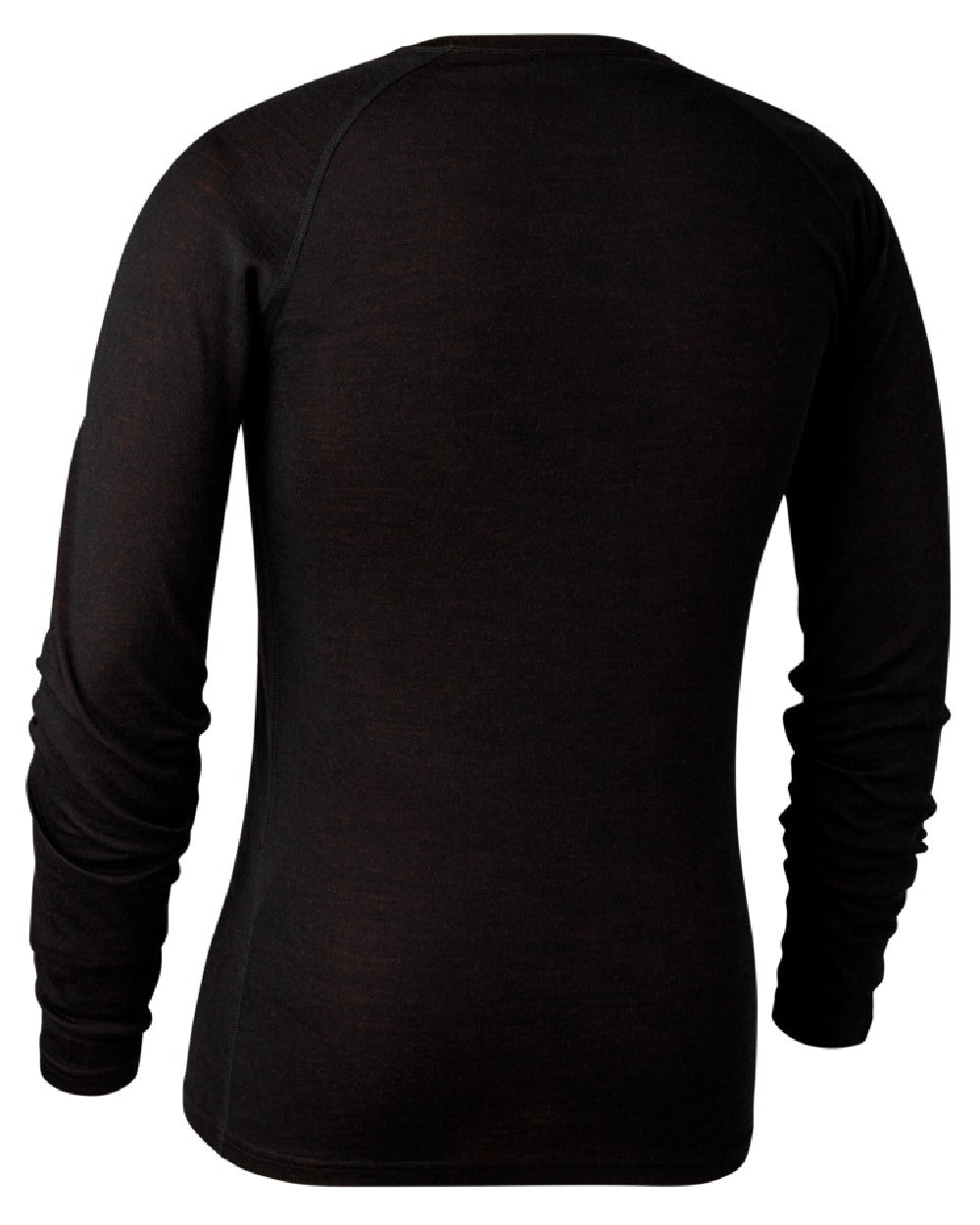 Black Oak coloured Deerhunter Quinn Merino Undershirt on white background 