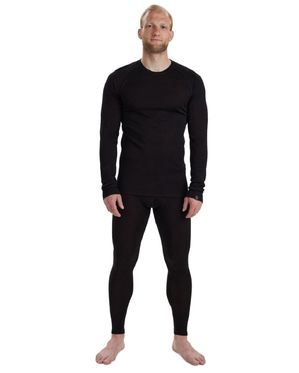Black Oak coloured Deerhunter Quinn Merino Undershirt on white background 