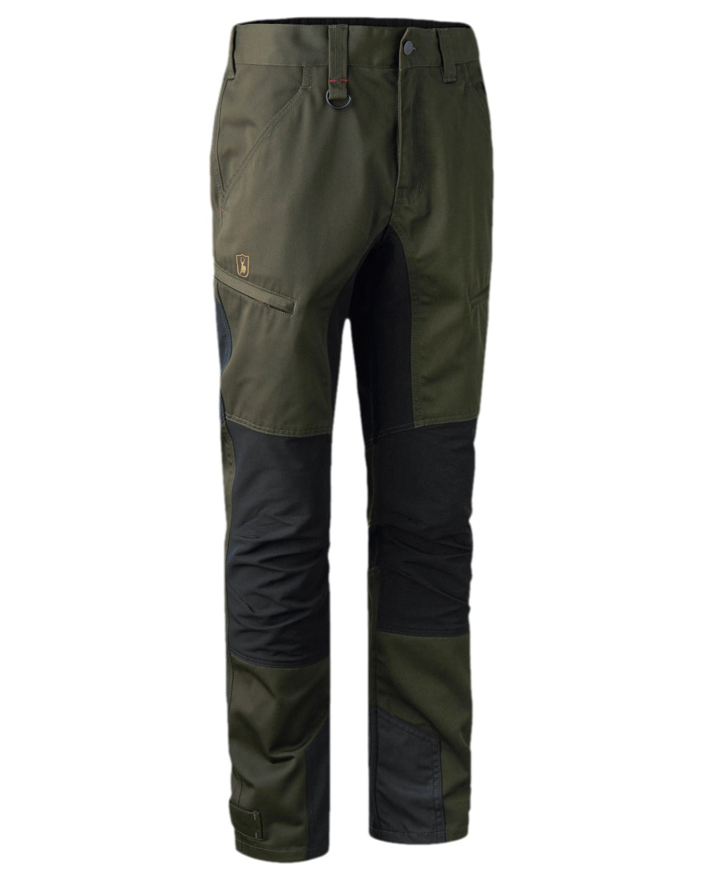 Adventure Green Coloured Deerhunter Rogaland Contrast Stretch Trousers on white background 