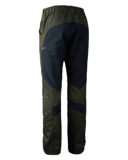 Adventure Green Coloured Deerhunter Rogaland Contrast Stretch Trousers on white background 