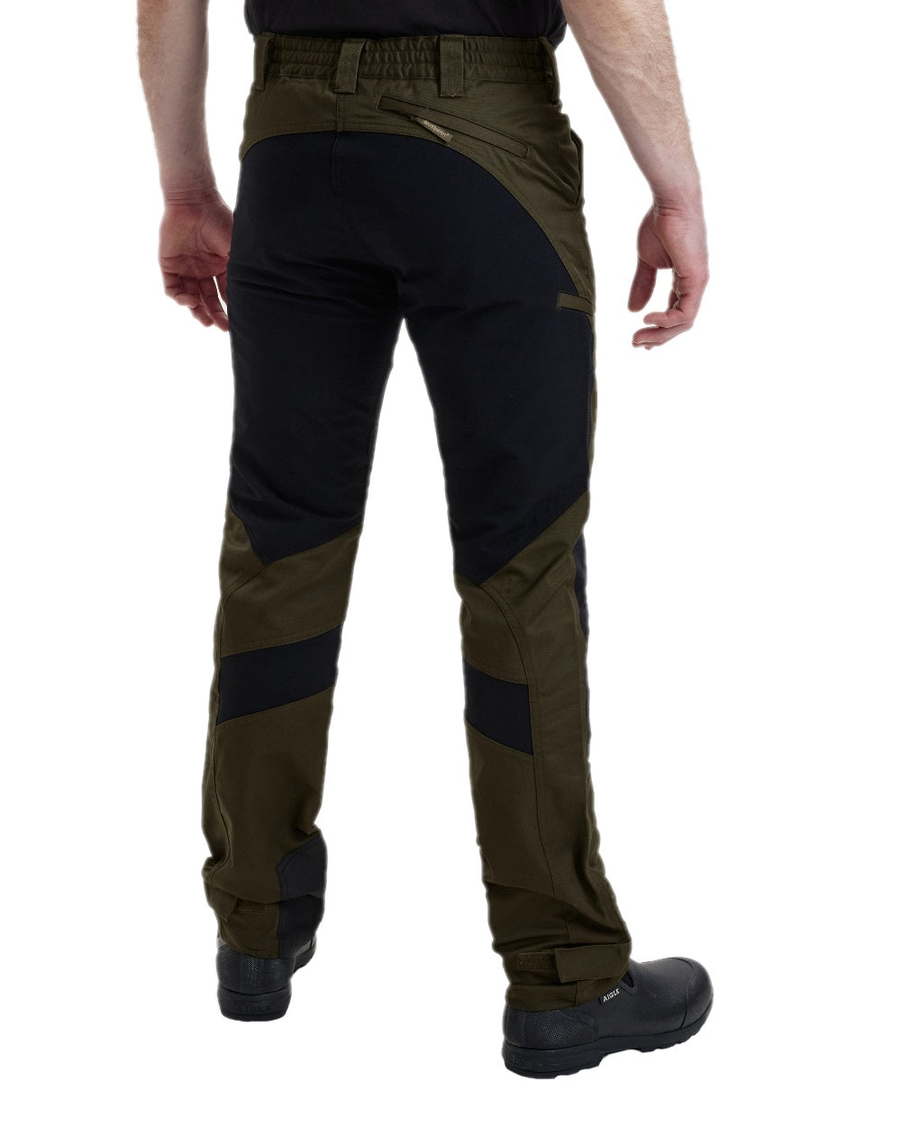 Adventure Green Coloured Deerhunter Rogaland Contrast Stretch Trousers on white background 