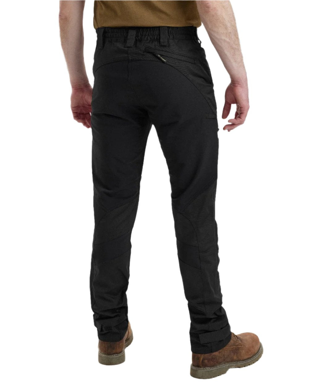 Black Coloured Deerhunter Rogaland Contrast Stretch Trousers on white background 