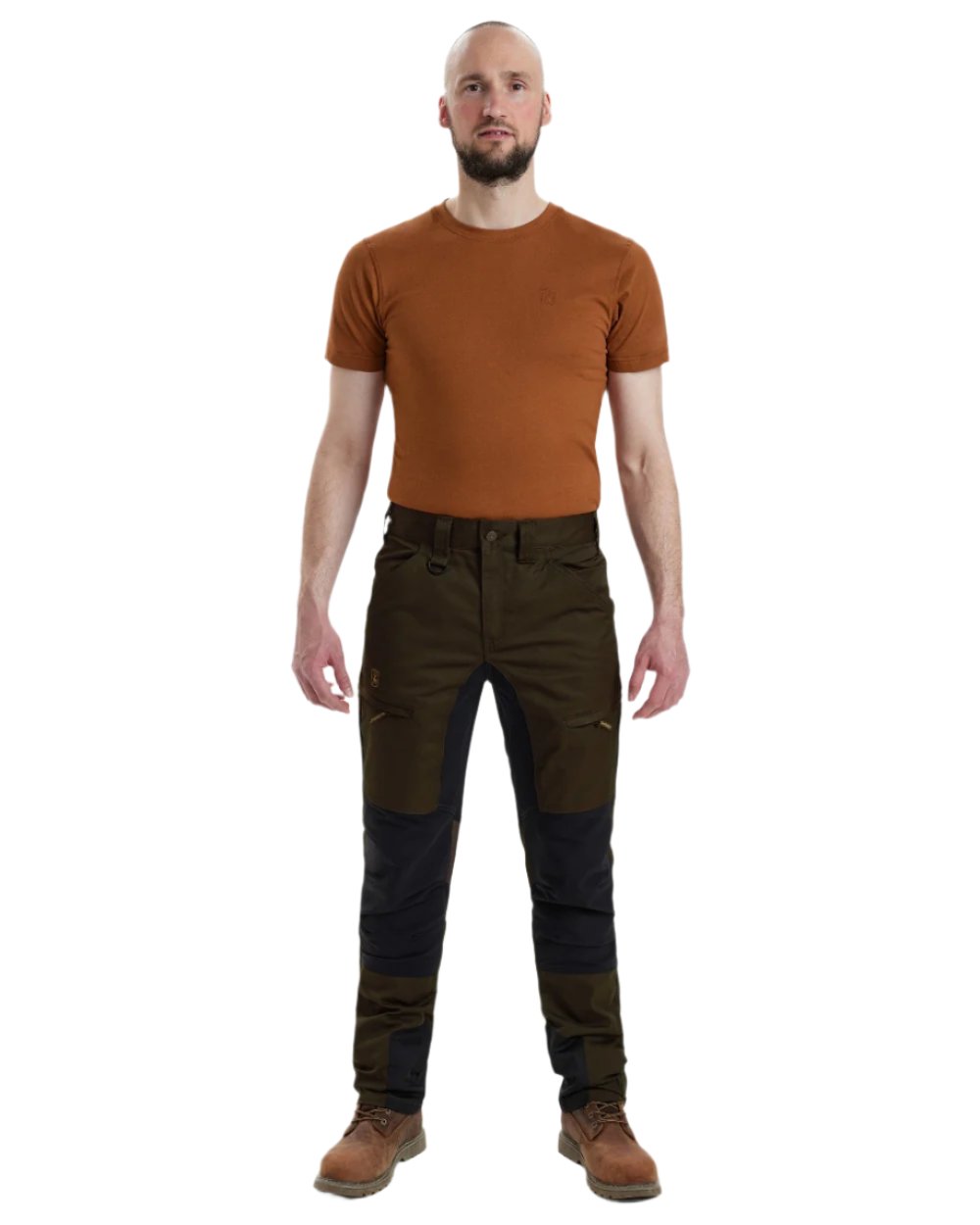 Fallen Leaf Coloured Deerhunter Rogaland Contrast Stretch Trousers on forest background 