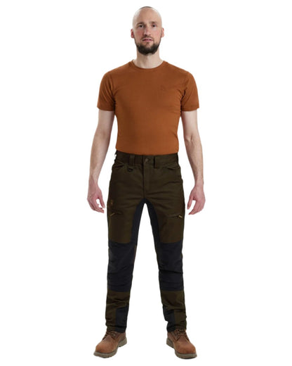 Fallen Leaf Coloured Deerhunter Rogaland Contrast Stretch Trousers on forest background 