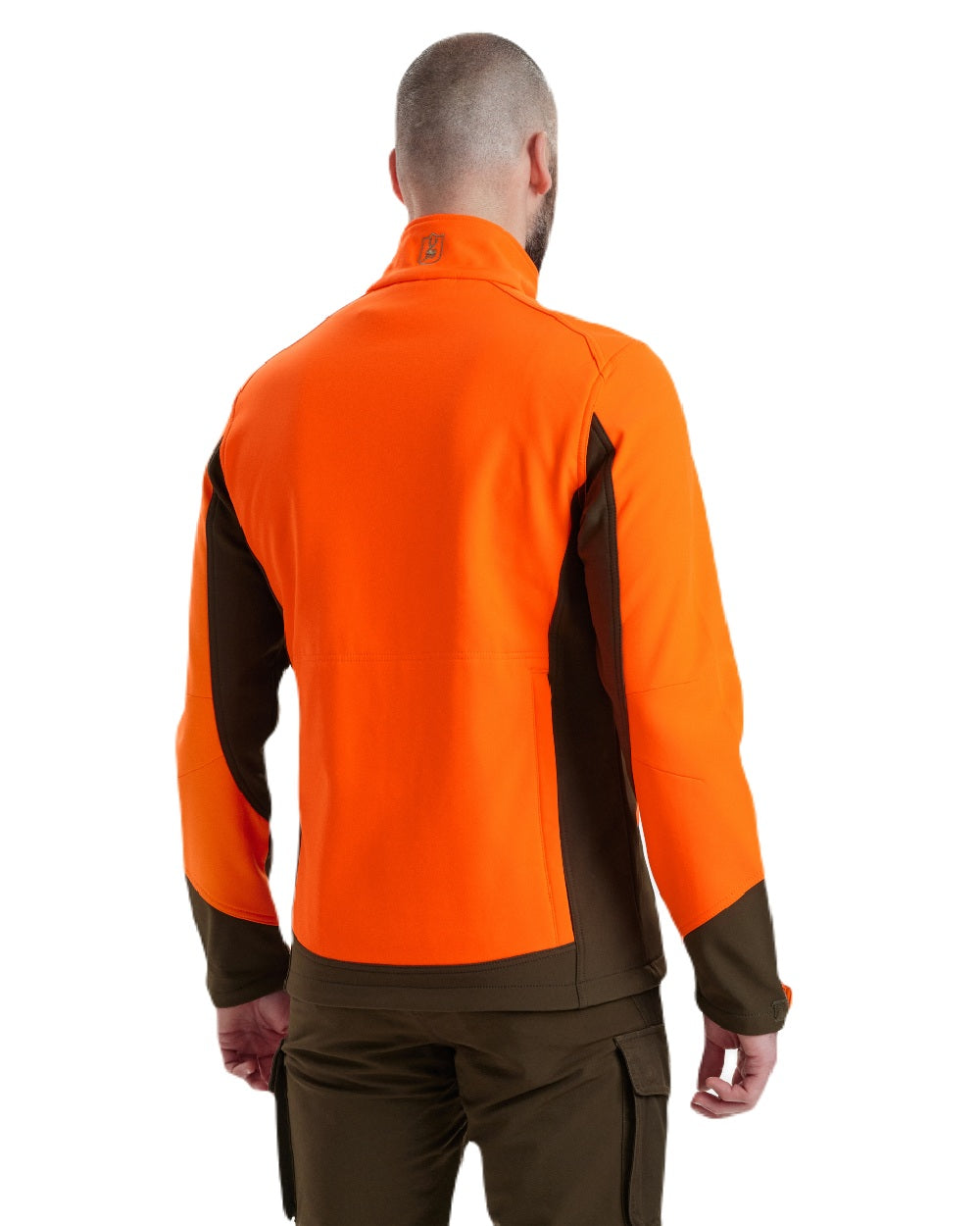 Orange coloured Deerhunter Rogaland Softshell Jacket on white background 
