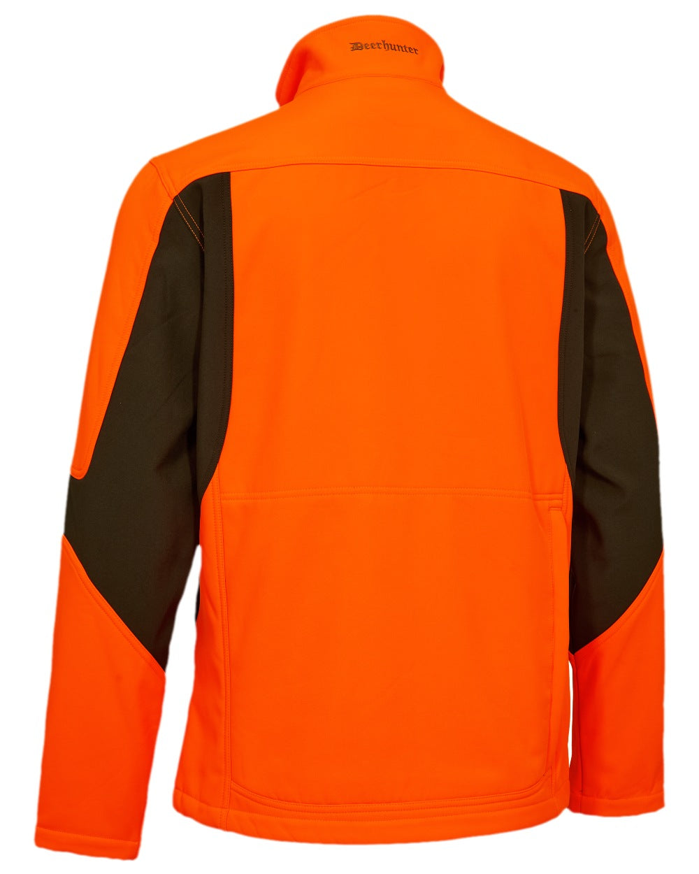 Safety Orange Coloured Deerhunter Rogaland Softshell Jacket on white background 