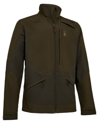 Fallen Leaf Coloured Deerhunter Rogaland Softshell Water Repellent Jacket on white background 