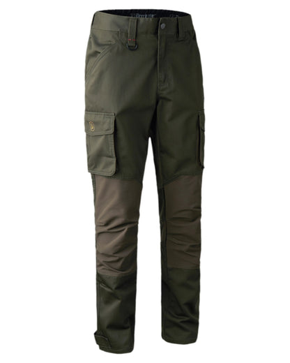 Adventure Green Coloured Deerhunter Rogaland Stretch Trousers on white background 