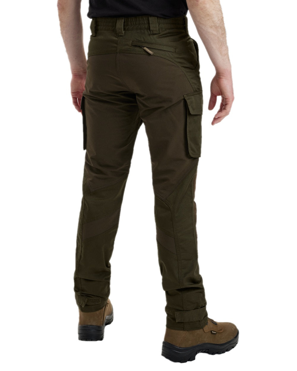 Adventure Green Coloured Deerhunter Rogaland Stretch Trousers on white background 