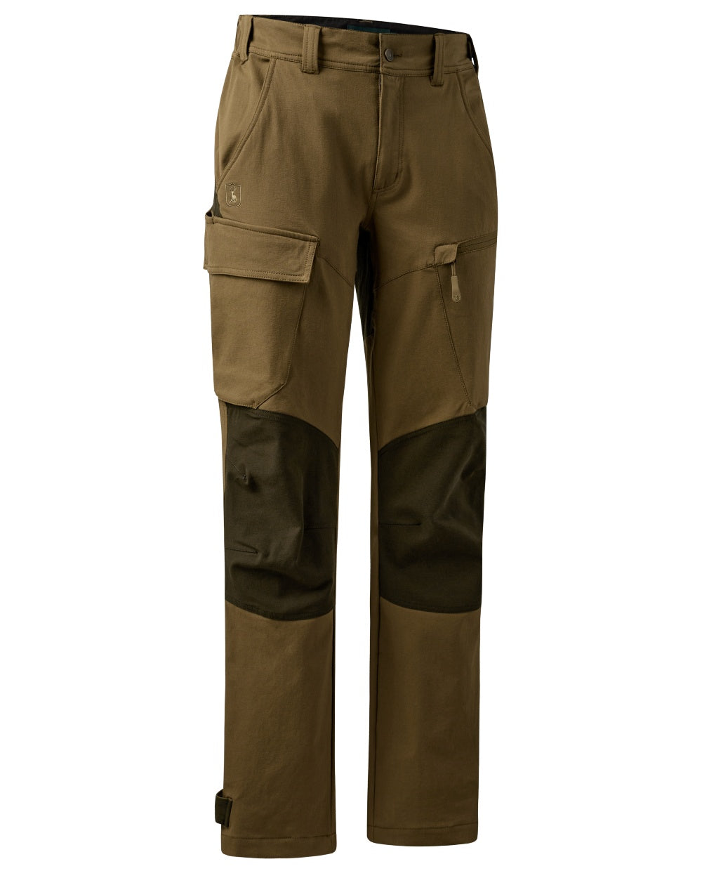 Butternut Fallen Leaf Black coloured Deerhunter Sarek Full Stretch Trousers on white background 