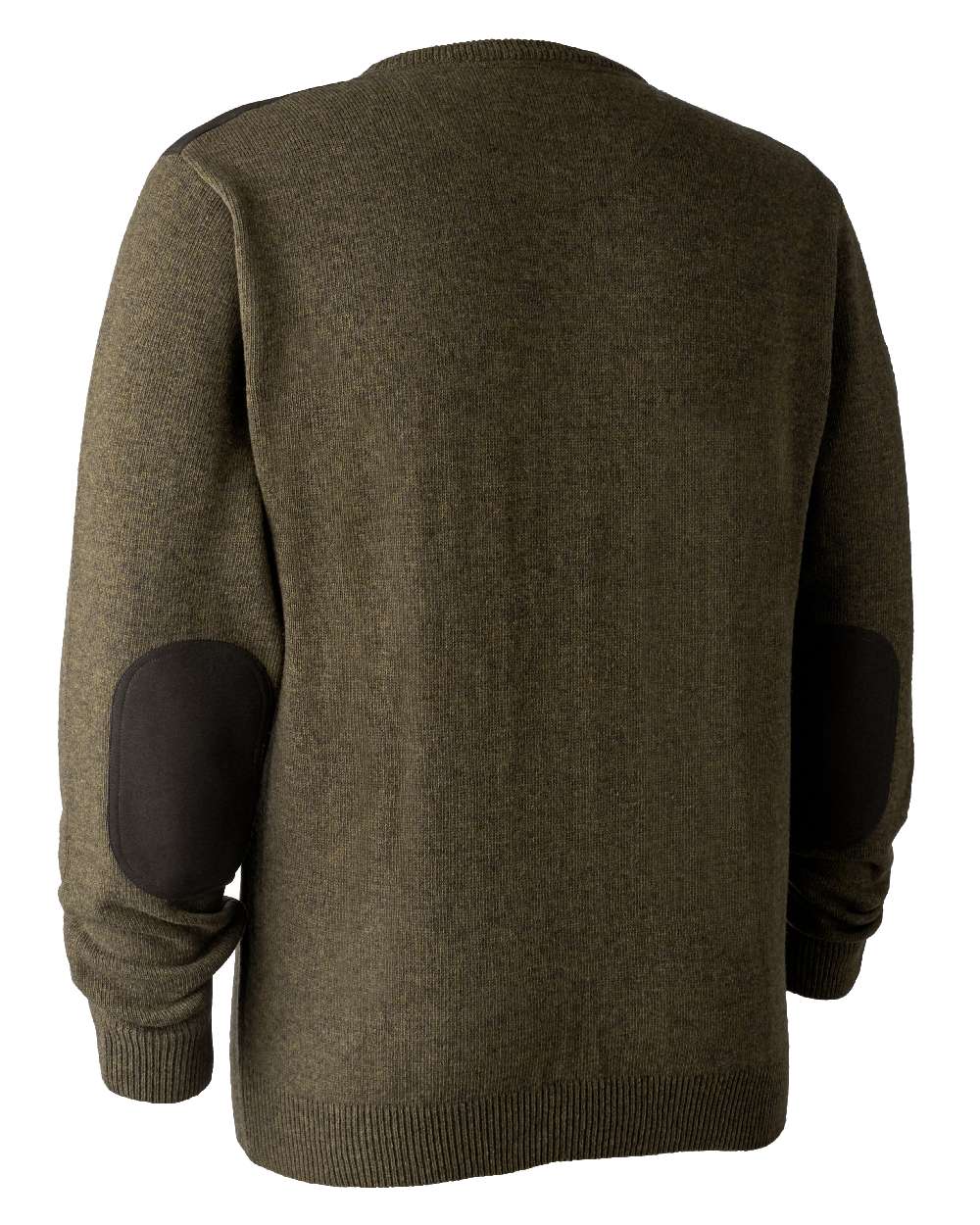 Cypress coloured Deerhunter Sheffield O-Neck Sweater on white background 