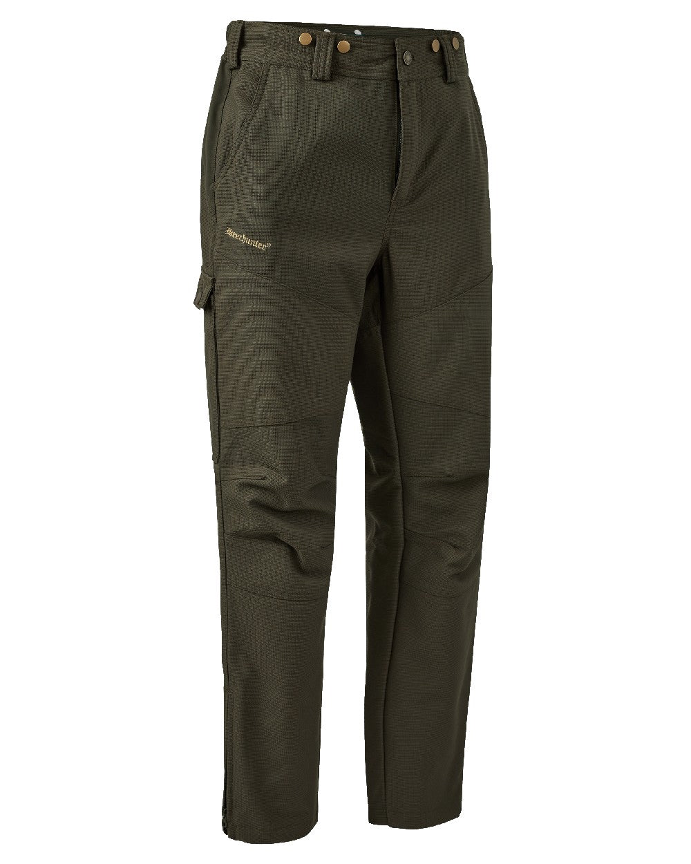 Palm Green coloured Deerhunter Strike Extreme Boot Trousers on white background 