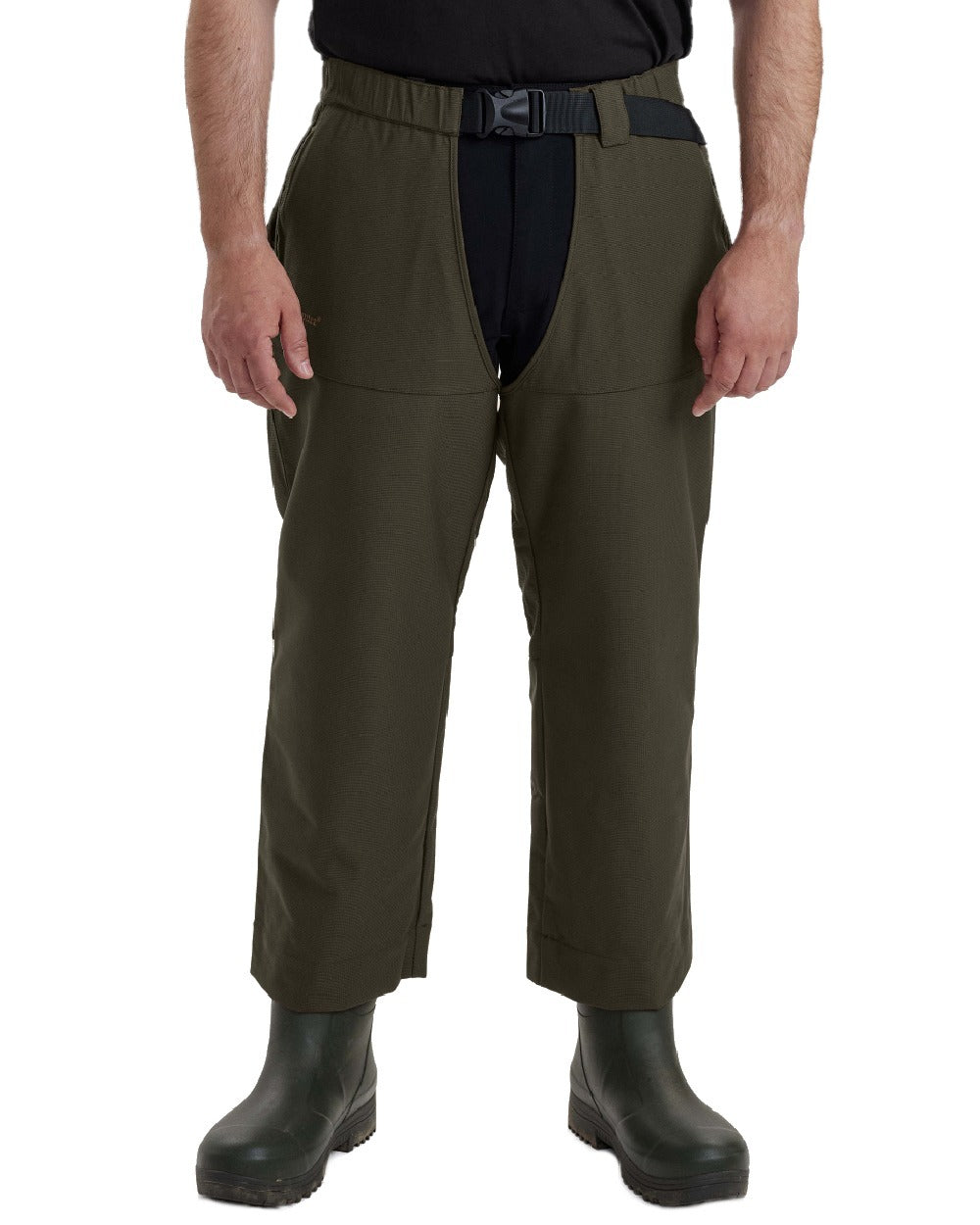 Palm Green coloured Deerhunter Strike Extreme Pull-Over Trousers on white background 