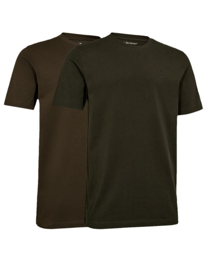 Fallen Leaf Timber Coloured Deerhunter T-Shirts 2-Pack on white background 