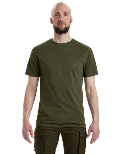 Green Brown Leaf coloured Deerhunter T-Shirts 2-Pack on white background 