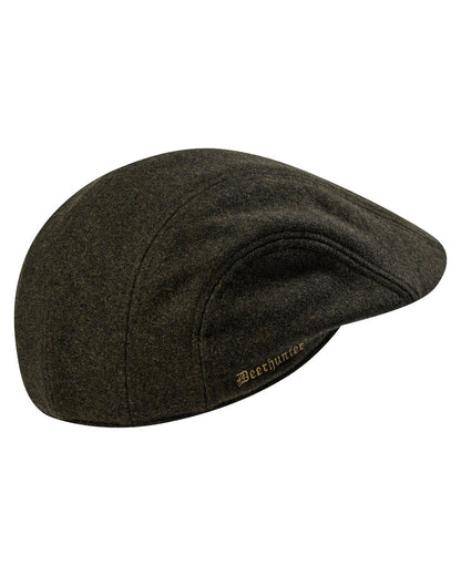 Loden Wood coloured Deerhunter Tatra Flatcap on white background 