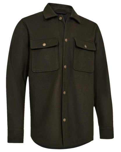 Loden Wood Coloured Deerhunter Tatra Overshirt on white background 