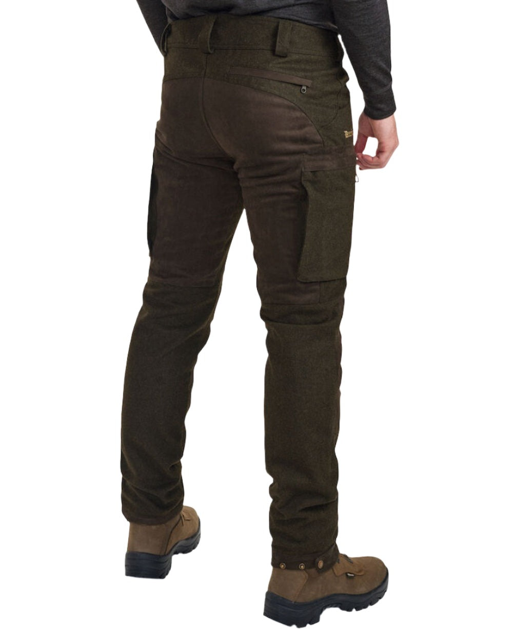Loden Wood coloured Deerhunter Tatra Trousers on white background 