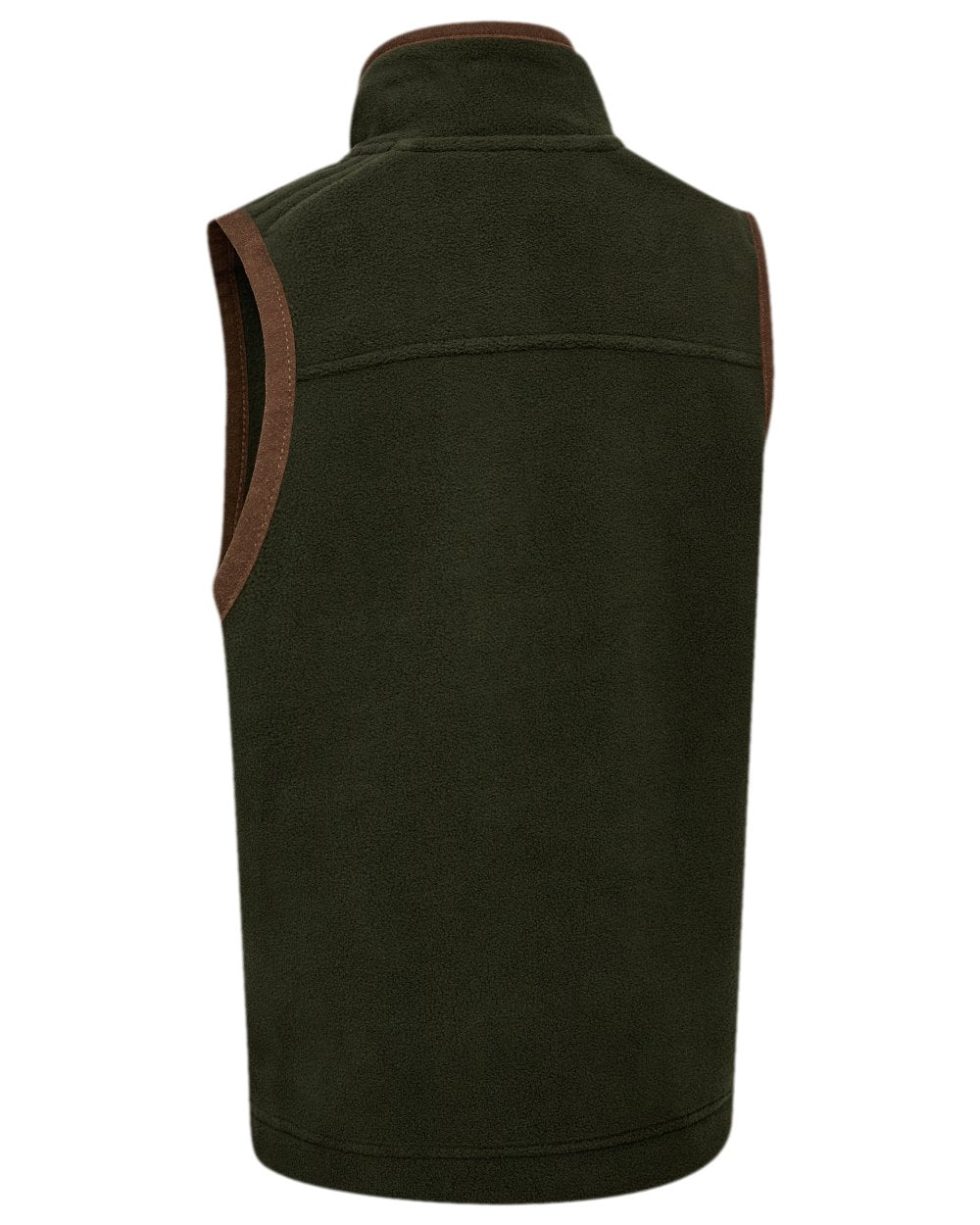 Forest Ember Coloured Deerhunter Youth Cumbria Fleece Waistcoat on white background 