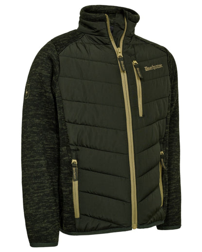 Forest Ember coloured Deerhunter Youth Moor Padded Jacket on white background 