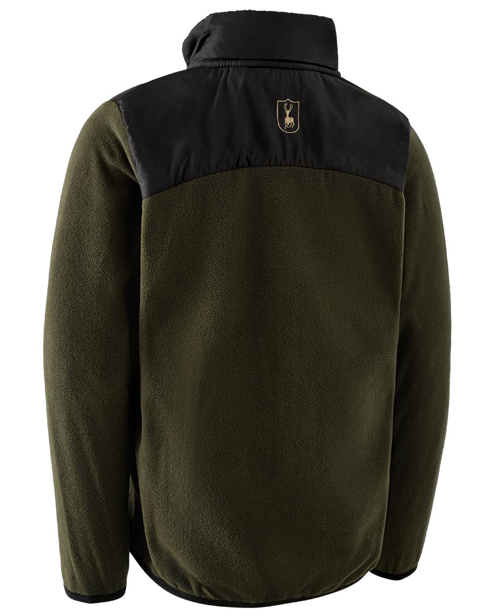 Rifle Green coloured Deerhunter Youth Northward Fleece Jacket on white background 