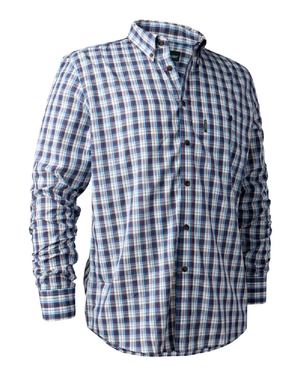 Deerhunter Jeff Long Sleeve Shirt in Blue Check 