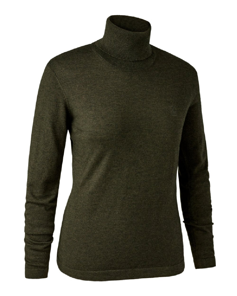 Deerhunter Lady Darlington Roll Neck in Green Melane 