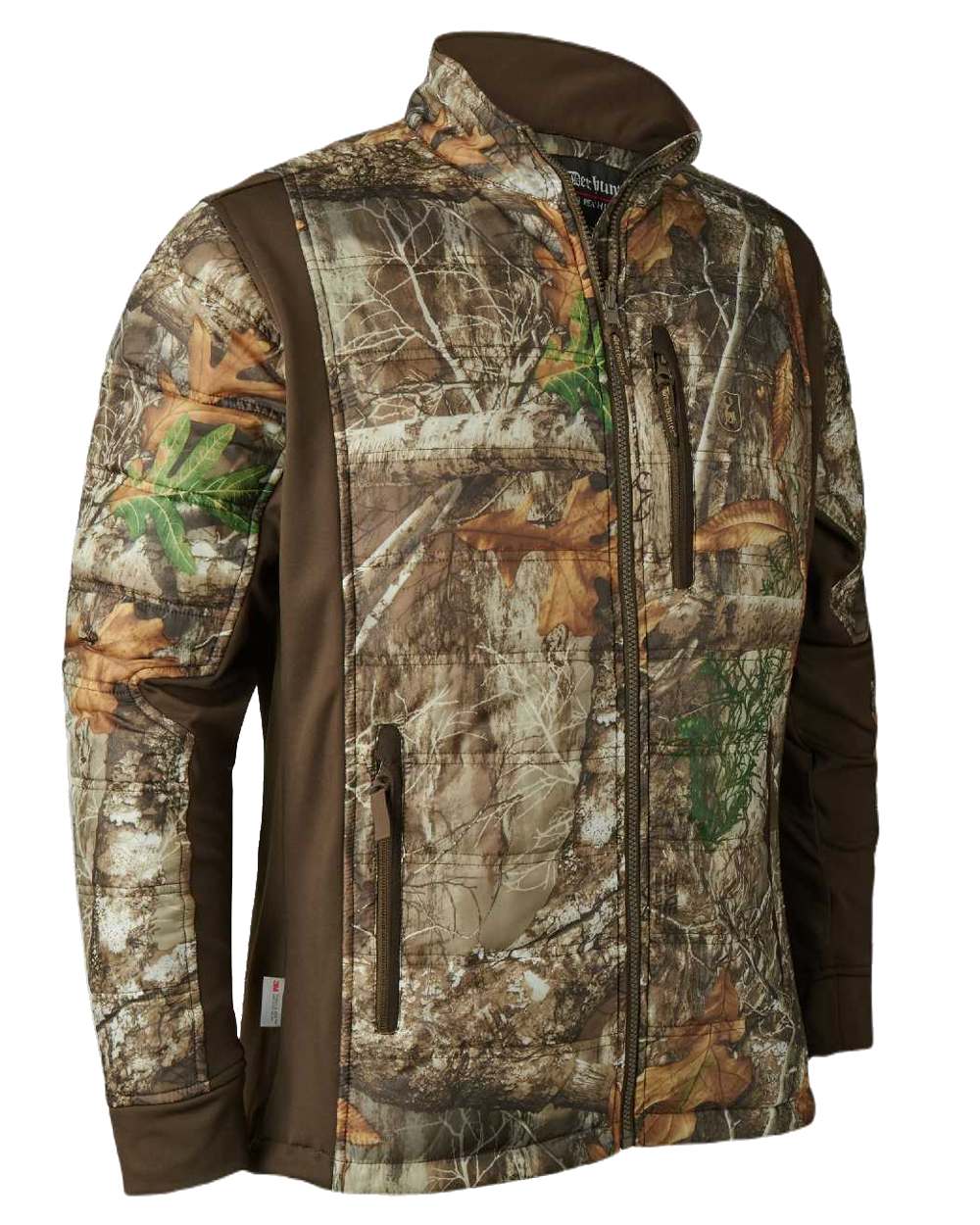 Realtree Edge coloured Deerhunter Muflon Zip In Quilted Jacket on white background 