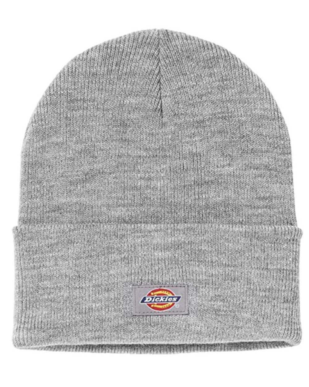 Grey coloured Dickies Acrylic Cuffed Beanie on white background 