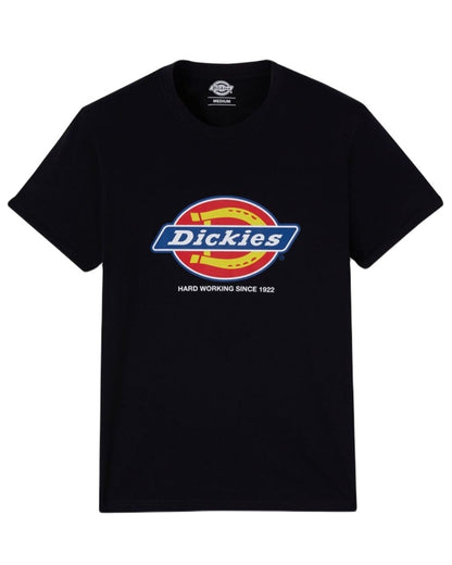 Black coloured Dickies Denison T-shirt on white background 