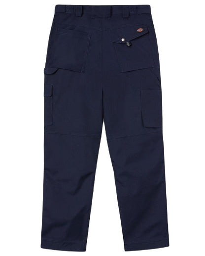 Navy coloured Dickies Eisenhower Multi Pocket Trousers on white background 