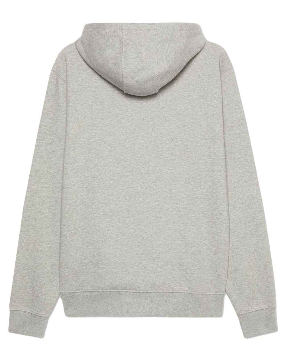 Heather Grey coloured Dickies Logo Graphic Fleece Hoodie on white background 