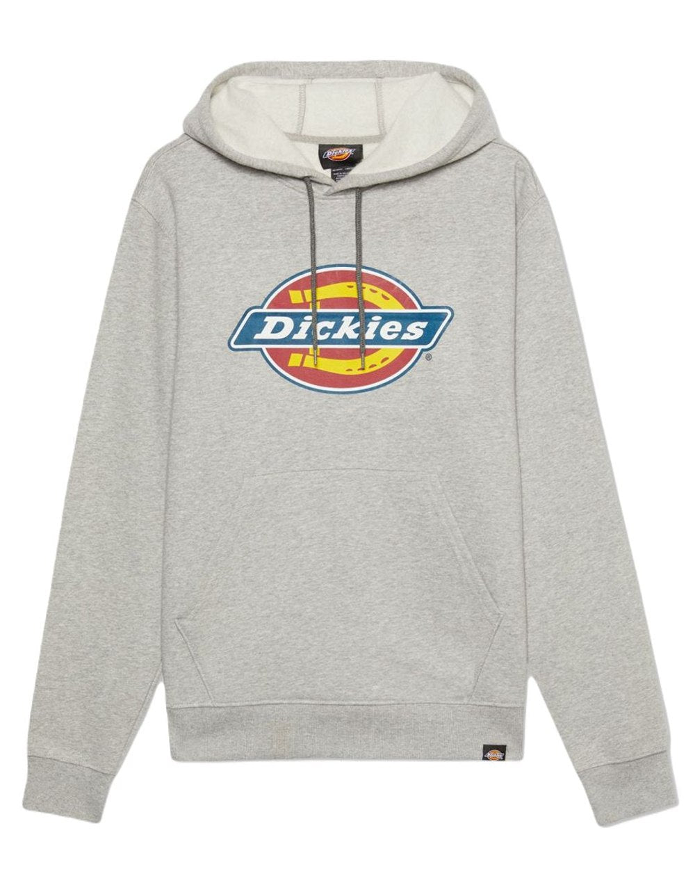 Heather Grey coloured Dickies Logo Graphic Fleece Hoodie on white background 