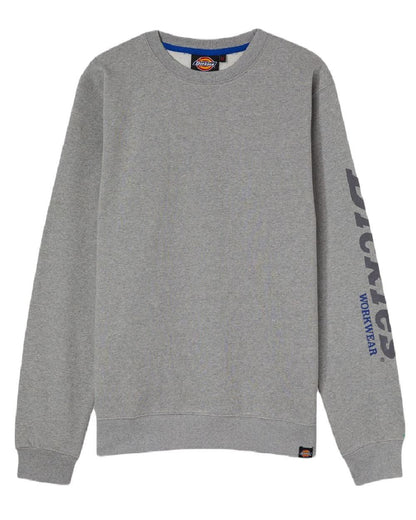 Grey Melange coloured Dickies Okemo Graphic Sweatshirt on white background 