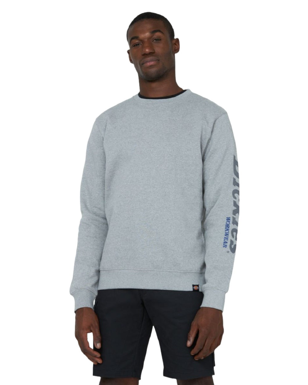 Grey Melange coloured Dickies Okemo Graphic Sweatshirt on white background 