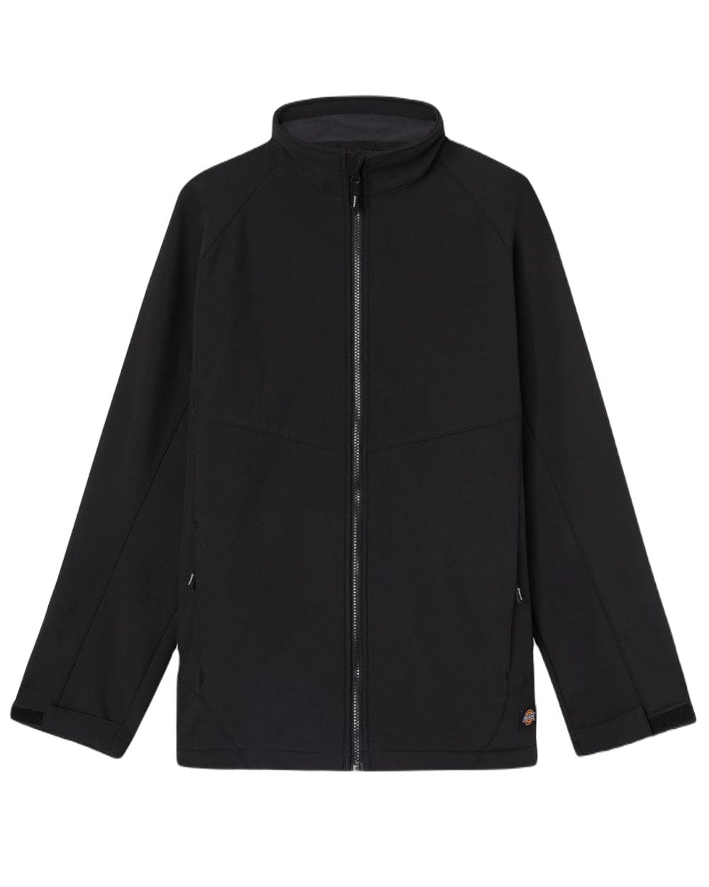 Black coloured Dickies Softshell Waterproof Jacket on white background 